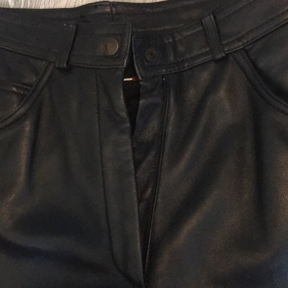 Vintage Arrow Leathercare Black Leather Pants - Picture 4 of 8